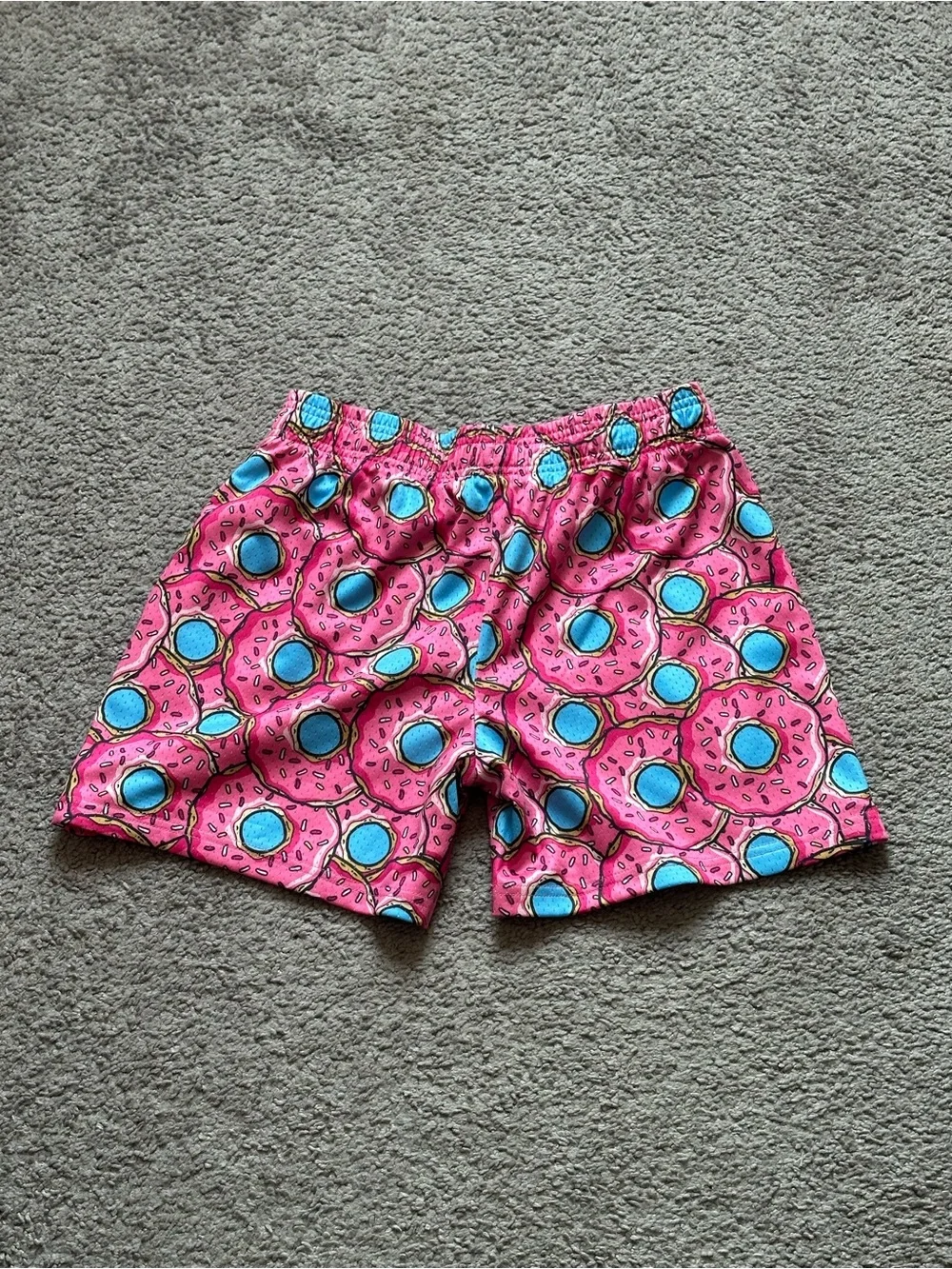 BL101 Baseball Lifestyle Donut Print Pink Shorts Youth XL